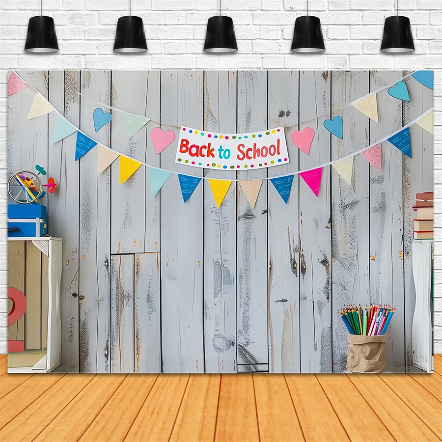 Back to School White Wall Globe Backdrop BRP7-171