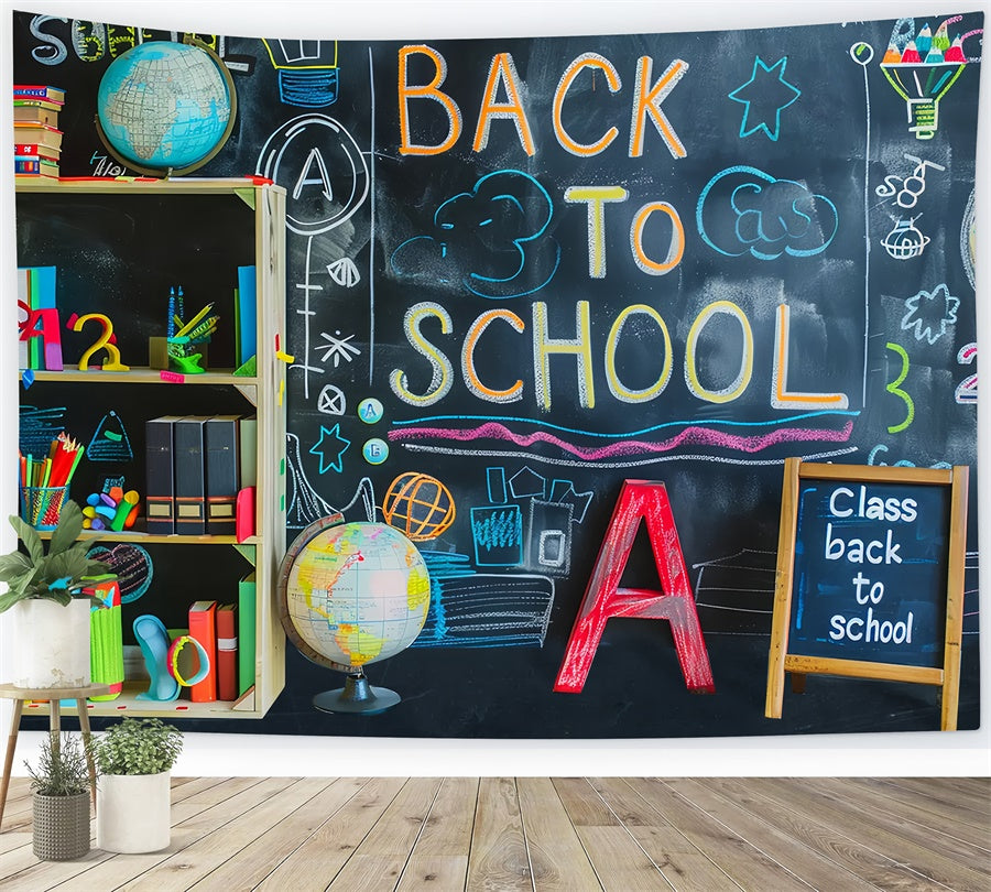 Back to School Time to Study Backdrop BRP7-174