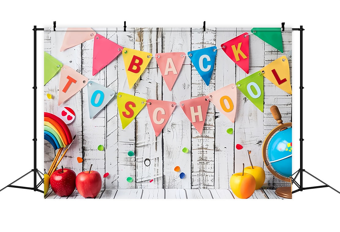 Back to School Rainbow Fruits Photography Backdrop BRP7-178