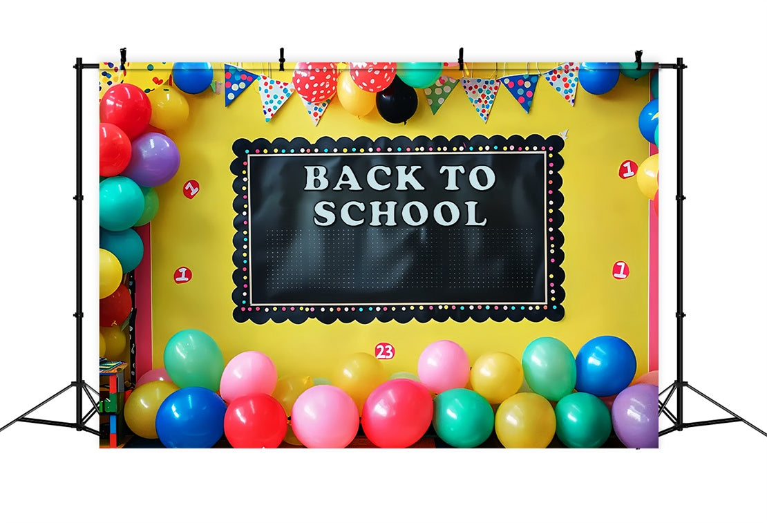 Welcome Flag Balloon Back to School Backdrop BRP7-182