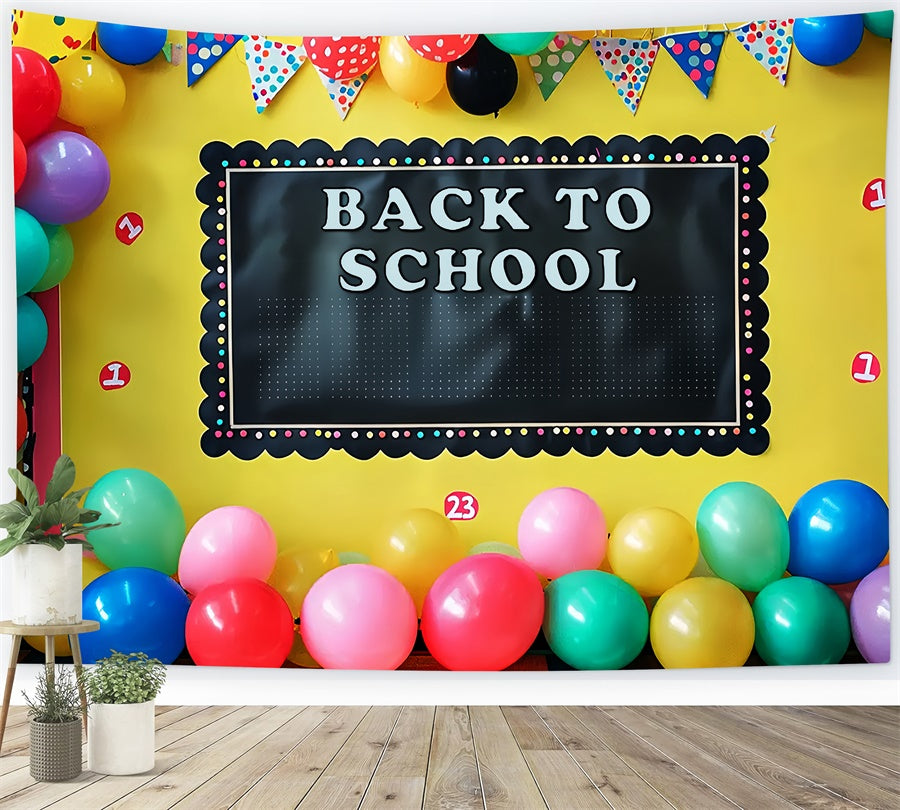 Welcome Flag Balloon Back to School Backdrop BRP7-182