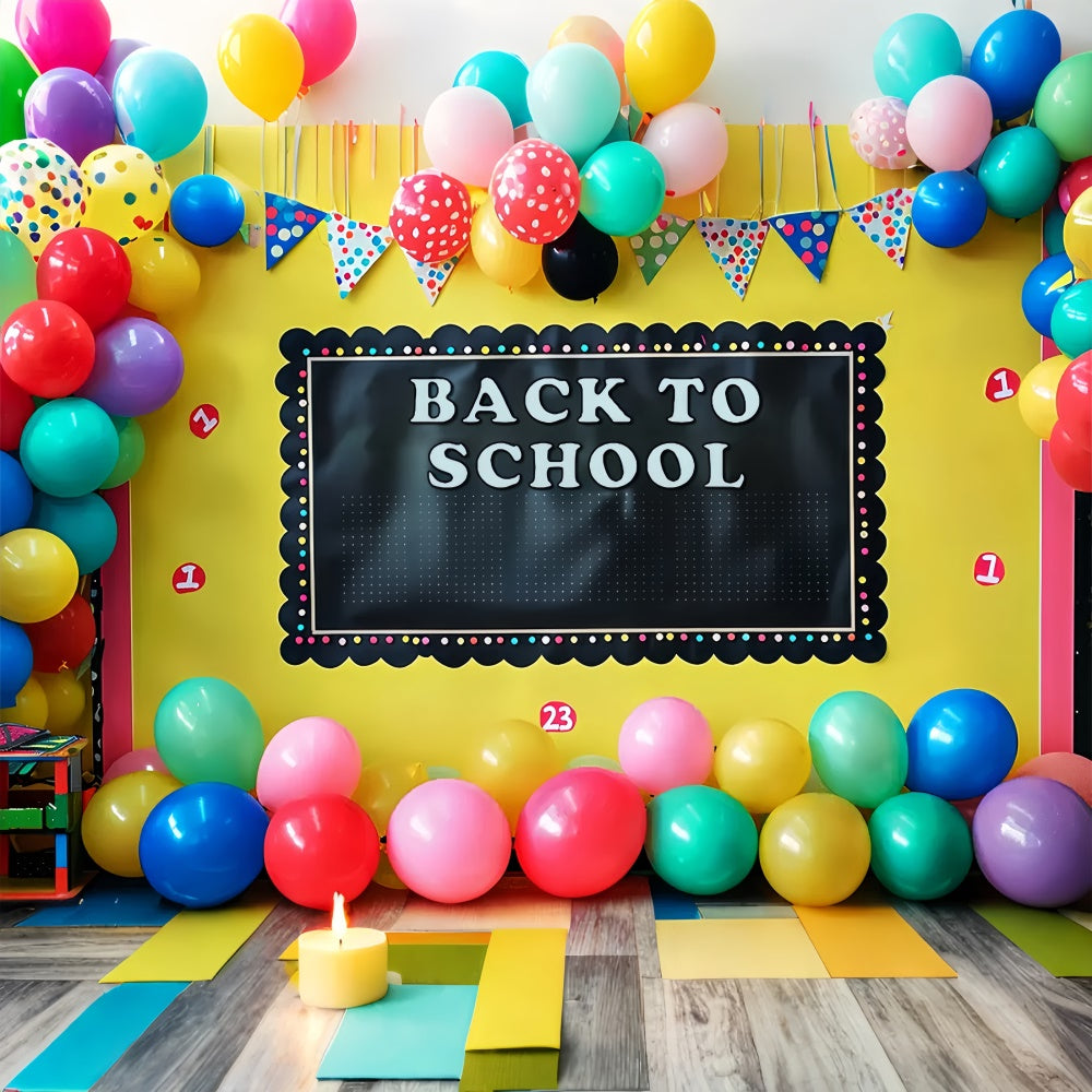 Welcome Flag Balloon Back to School Backdrop BRP7-182