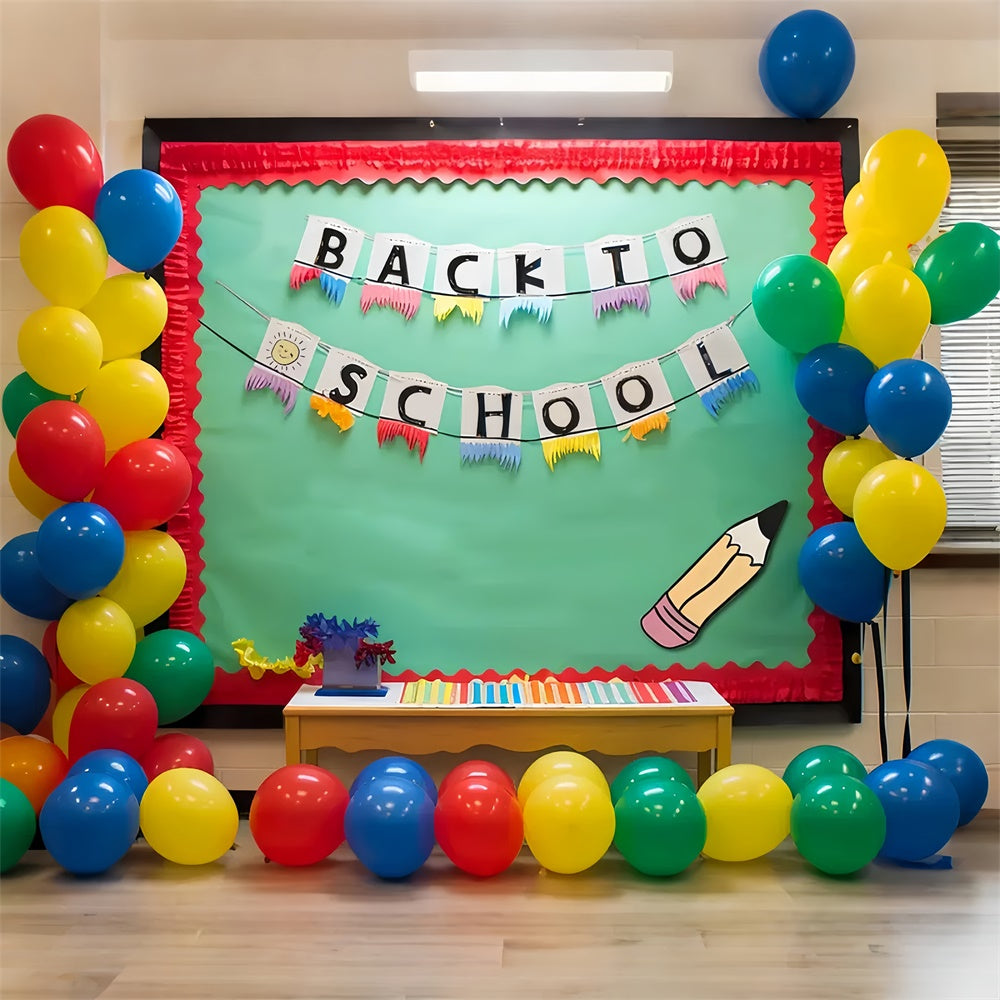 Back to School Colorful Classroom Photography Backdrop BRP7-183