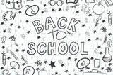 Back to School Black White Graffiti Backdrop BRP7-18