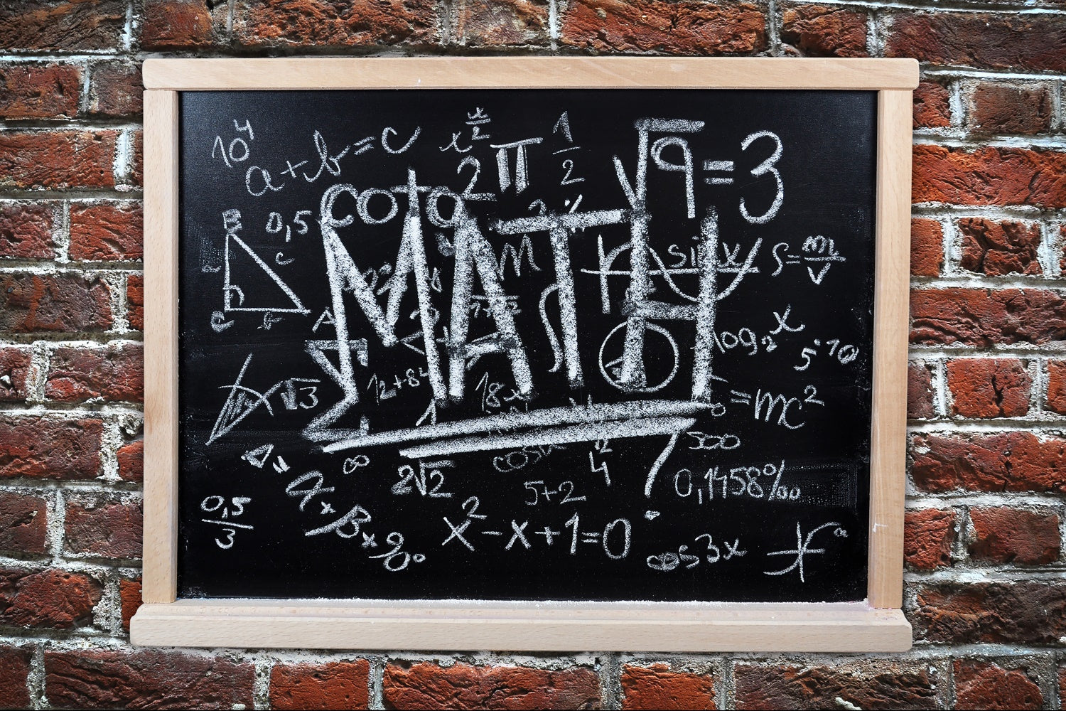 Back to School Math Blackboard Backdrop BRP7-19