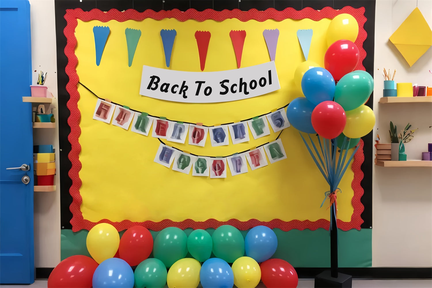 Welcome Back to School Party Photography Backdrop BRP7-190