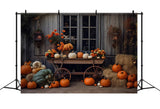 Autumn Countryside Pumpkin Harvest Backdrop for Photography BRP7-192