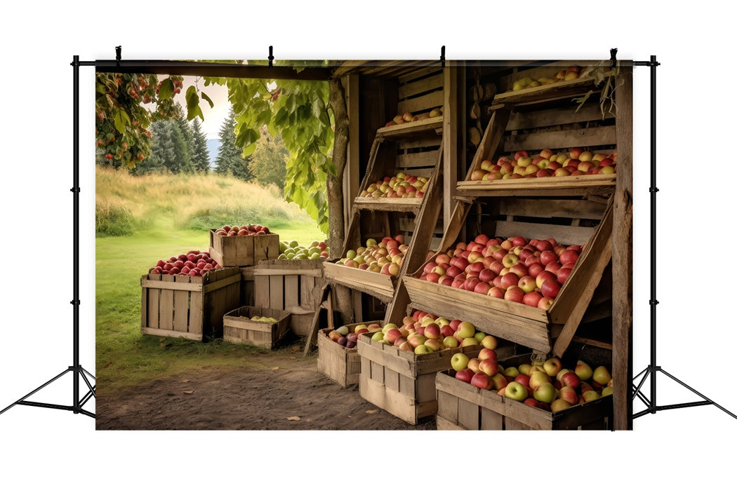 Autumn Farm Fresh Apple Stand Backdrop BRP7-193