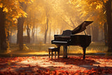 Autumn Harmony Piano Park Backdrop for Photography BRP7-195