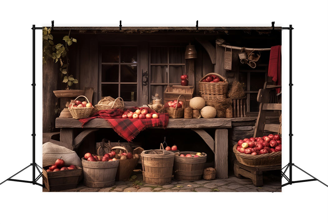 Country Apple Farmhouse Autumn Background BRP7-196