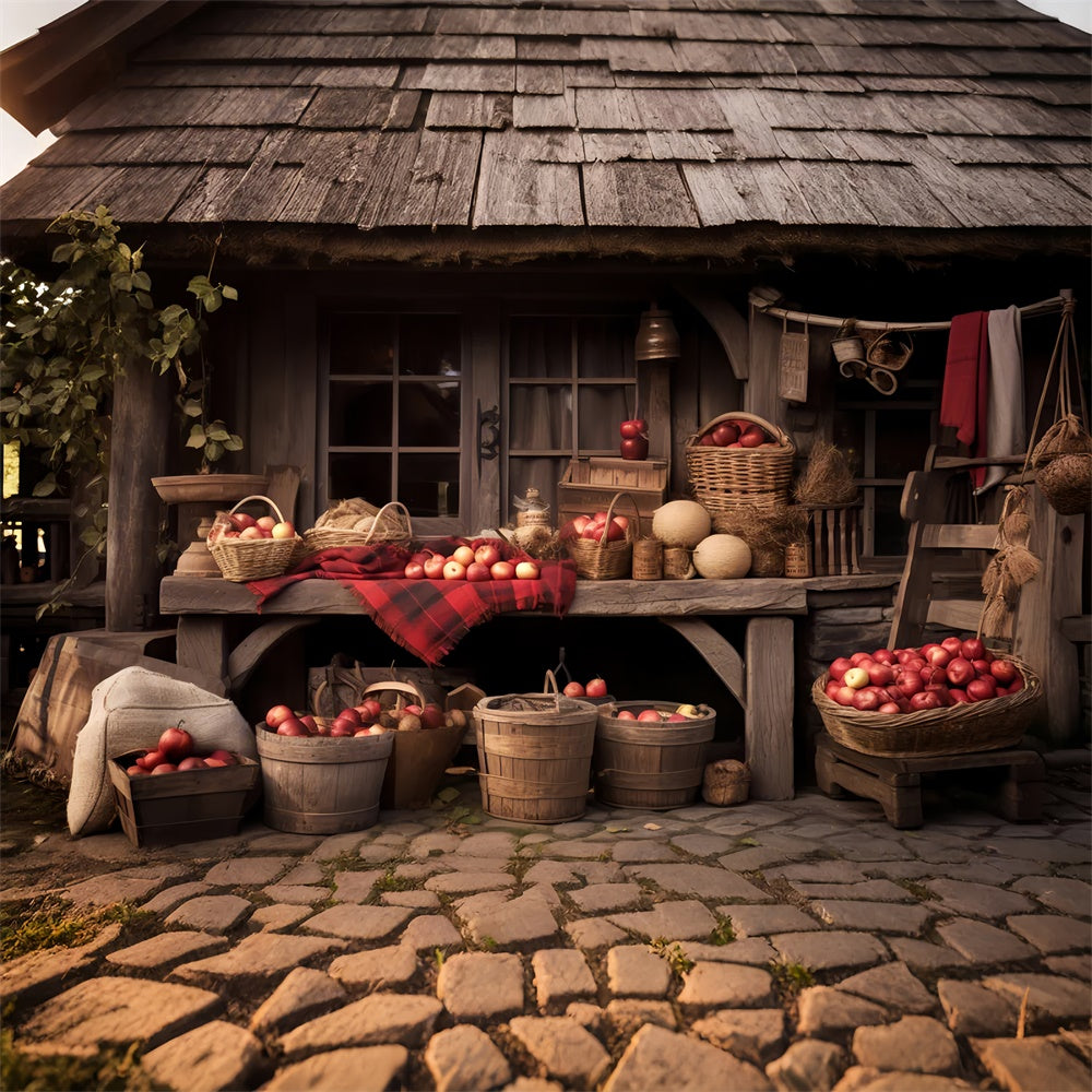 Country Apple Farmhouse Autumn Background BRP7-196