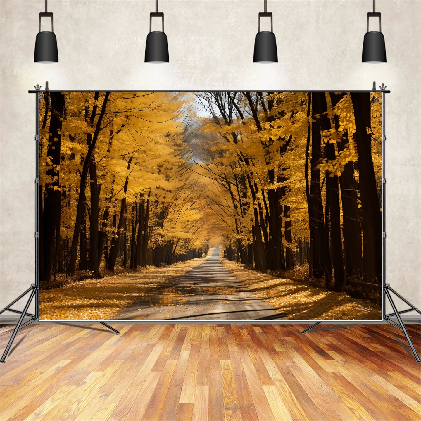 Golden Autumn Path Backdrop for Photography BRP7-202