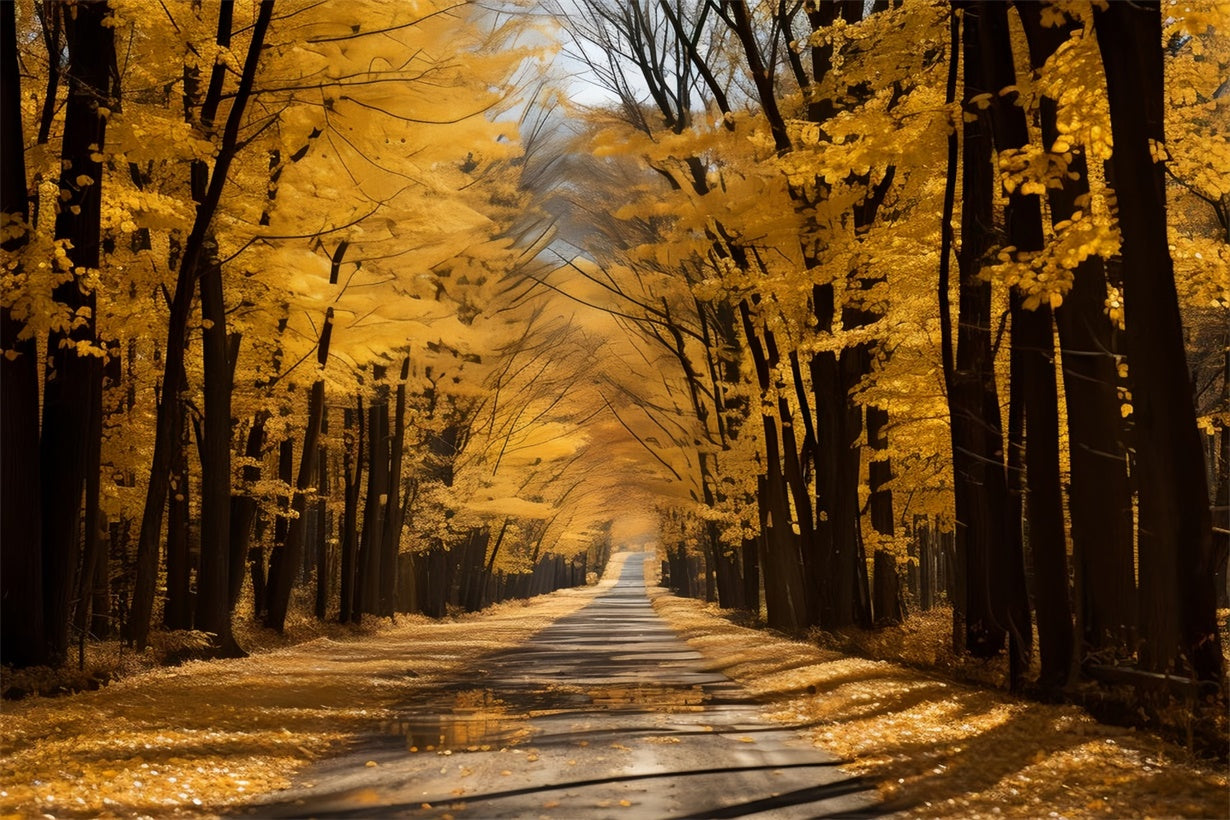 Golden Autumn Path Backdrop for Photography BRP7-202