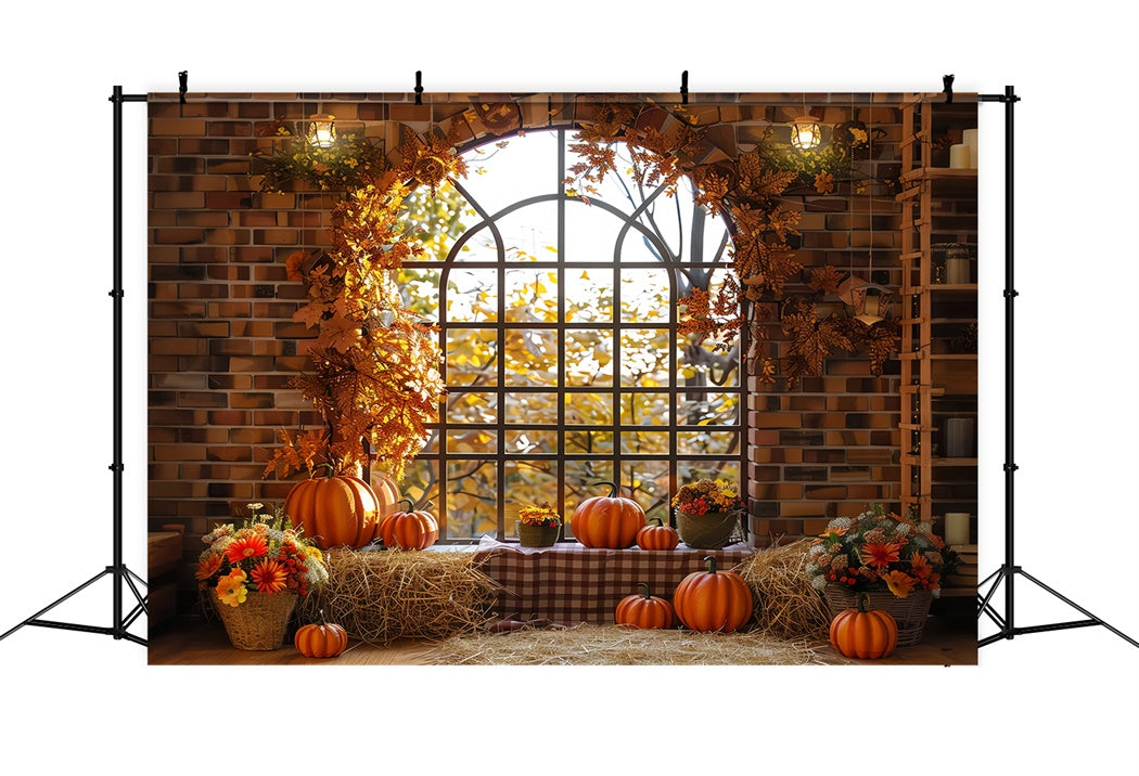 Autumn Harvest Window Display Backdrop for Photography BRP7-203