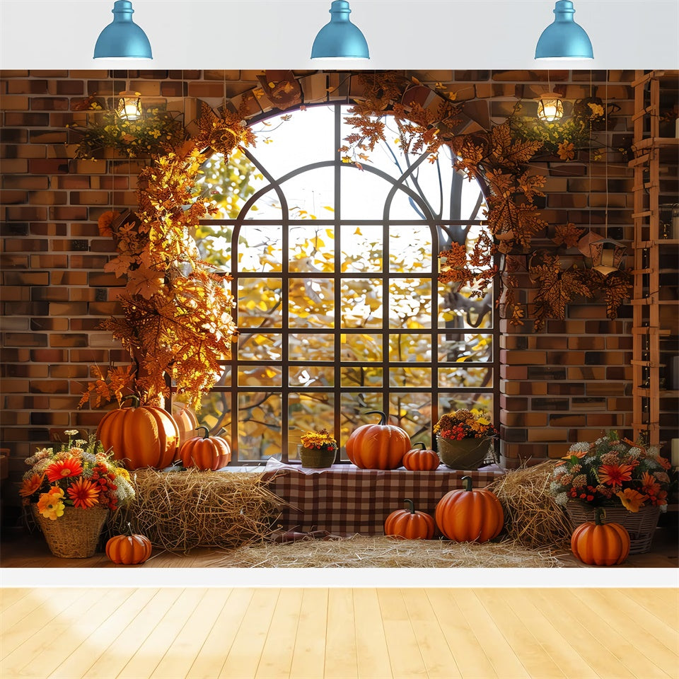 Autumn Harvest Window Display Backdrop for Photography BRP7-203