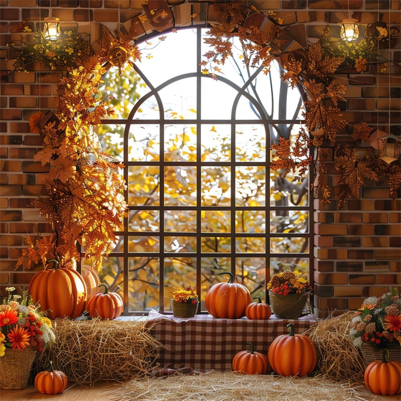 Autumn Harvest Window Display Backdrop for Photography BRP7-203