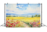 Autumn Sunny Wildflower Field Backdrop for Photography BRP7-206