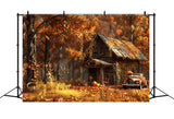 Enchanted Fall Cabin in the Woods Backdrop BRP7-209