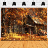 Enchanted Fall Cabin in the Woods Backdrop BRP7-209