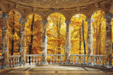 Golden Fall Foliage with Marble Archway Background BRP7-213