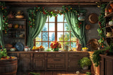 Christmas Cozy Country Kitchen Backdrop BRP7-216