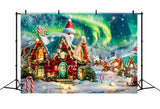 Christmas Enchanted Elf Village Backdrop BRP7-217