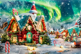 Christmas Enchanted Elf Village Backdrop BRP7-217