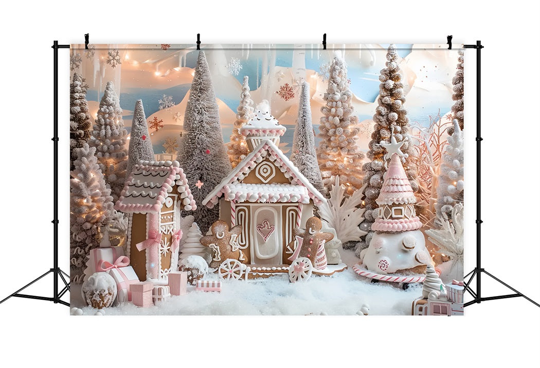 Christmas Frosted Gingerbread House Backdrop BRP7-227