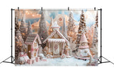 Christmas Frosted Gingerbread House Backdrop BRP7-227