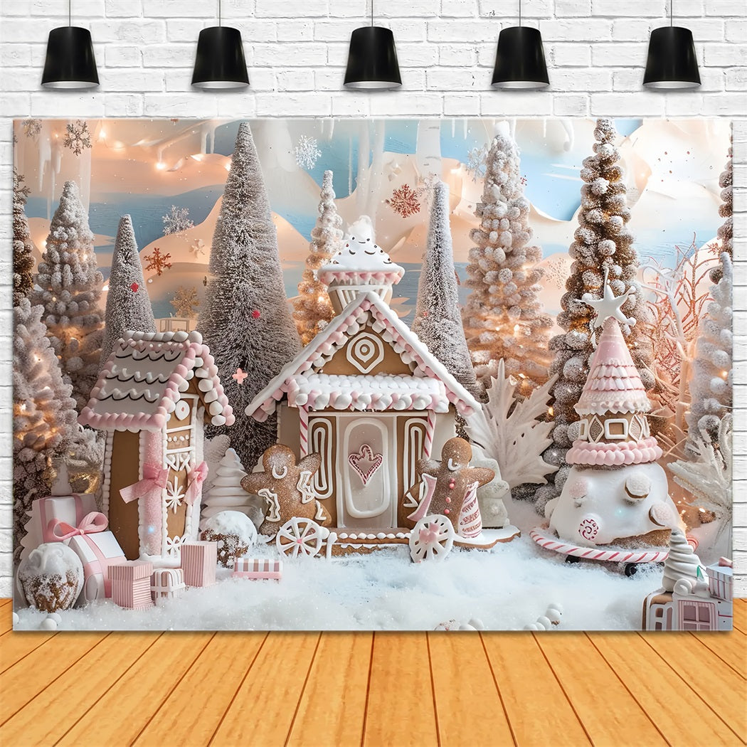 Christmas Frosted Gingerbread House Backdrop BRP7-227