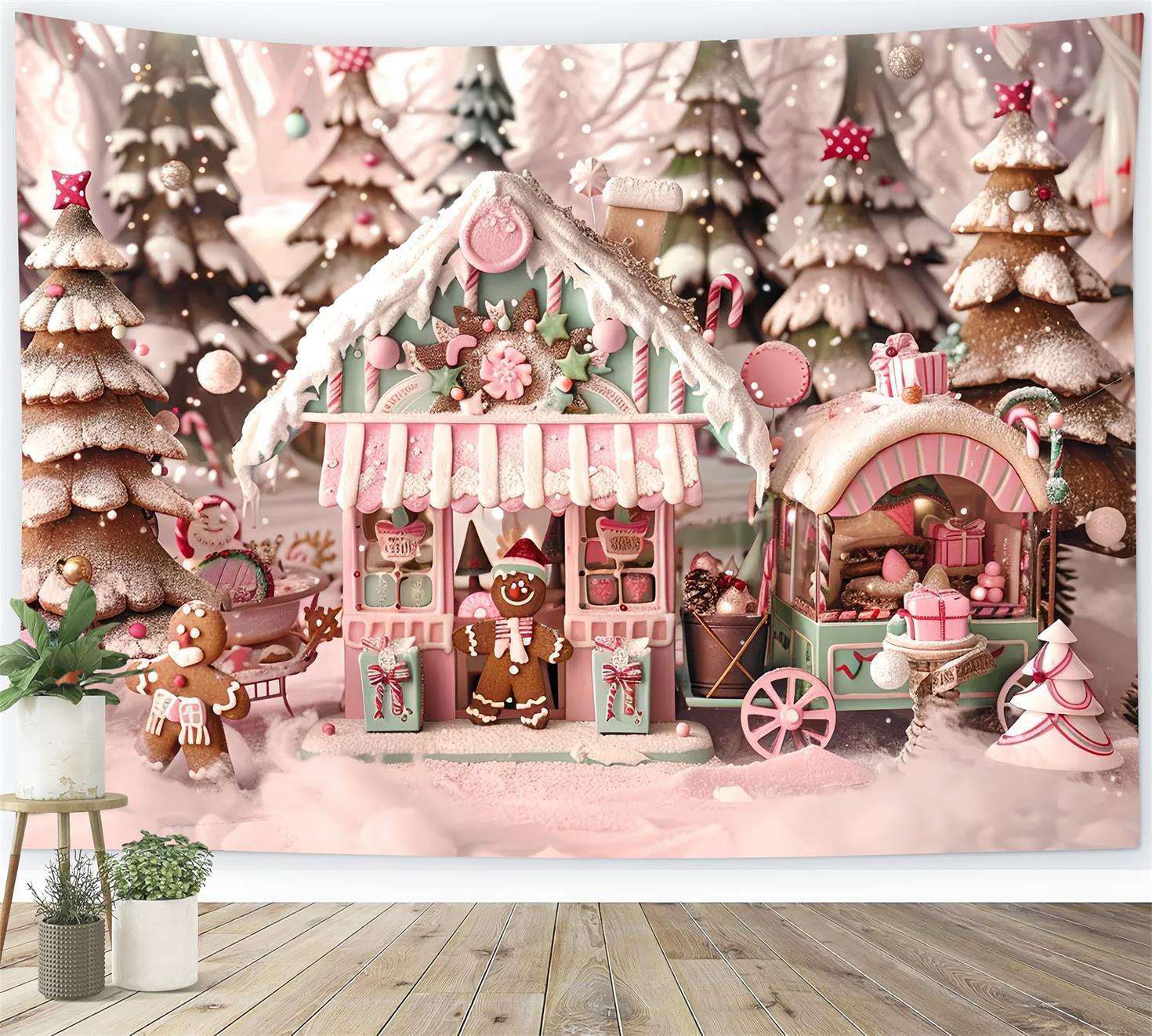 Christmas Gingerbread Shop Backdrop BRP7-228