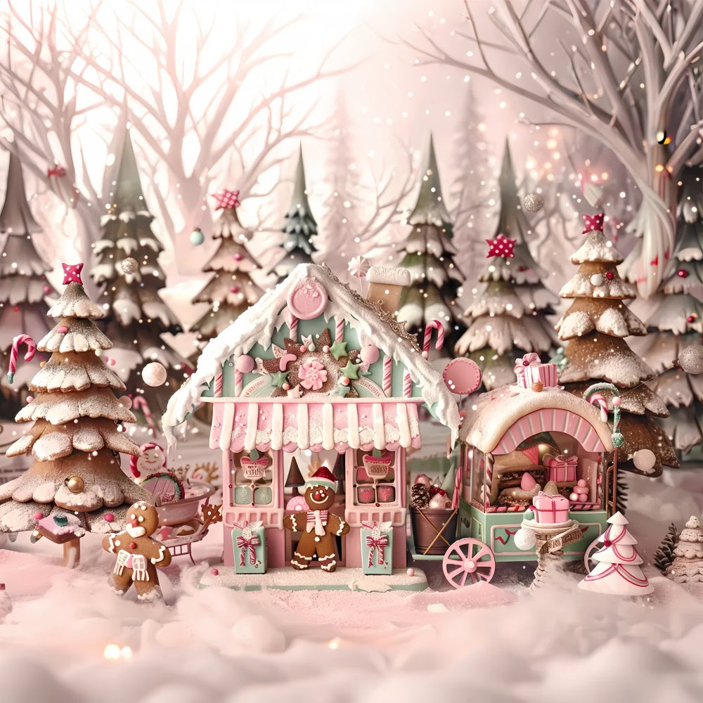 Christmas Gingerbread Shop Backdrop BRP7-228