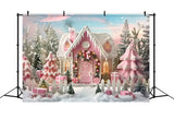 Christmas Pink Frost Fantasy Backdrop BRP7-229