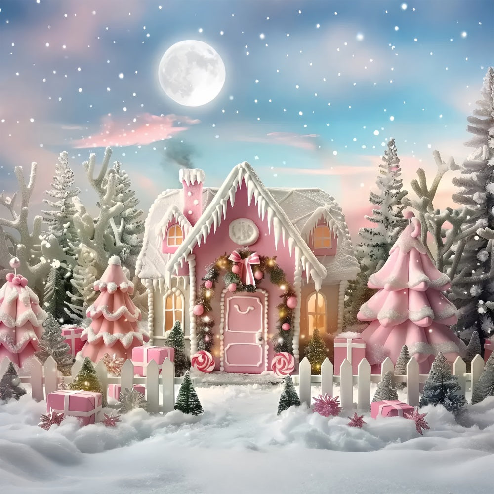 Christmas Pink Frost Fantasy Backdrop BRP7-229