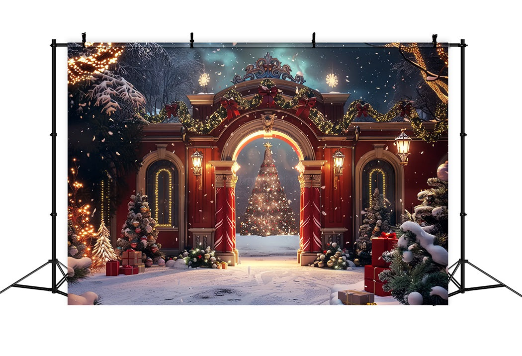 Christmas Elegant Arch Decor Backdrop BRP7-232