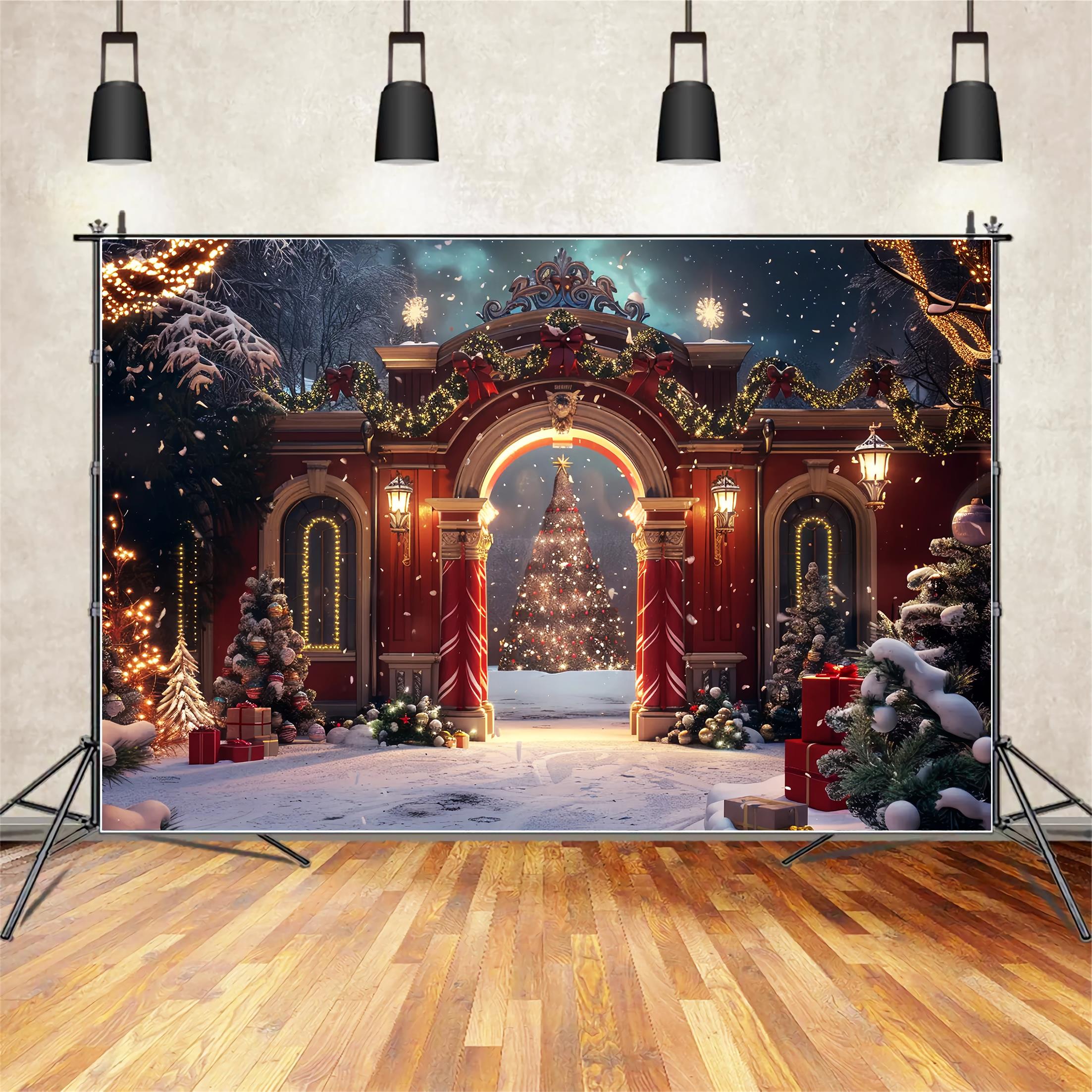 Christmas Elegant Arch Decor Backdrop BRP7-232