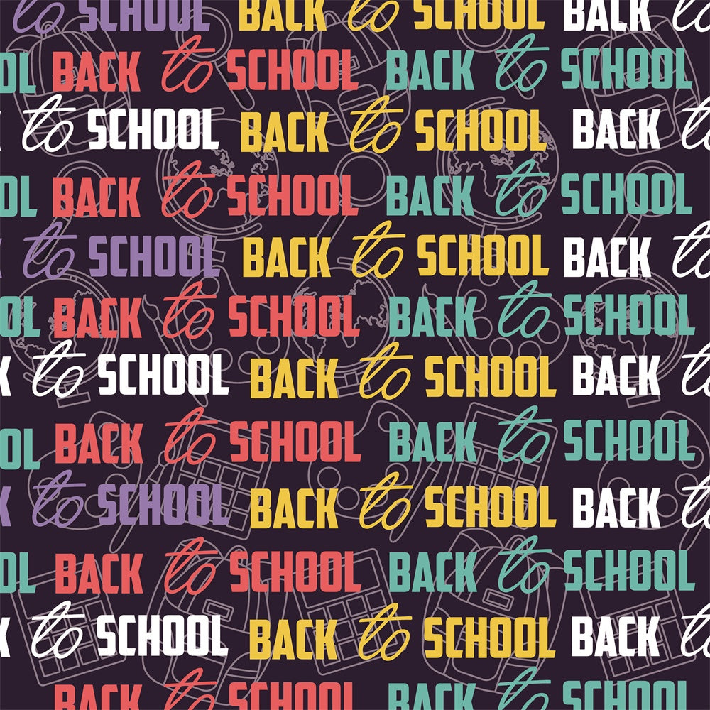 Back to School Colorful Printed Photography Backdrop BRP7-41