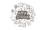 Back to School Grid Printed Photography Backdrop BRP7-5