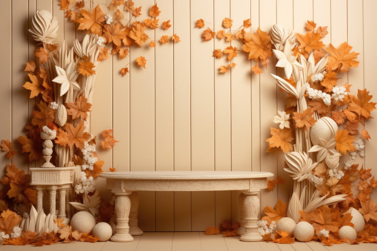 Autumn White and Orange Trees Backdrop BRP7-68