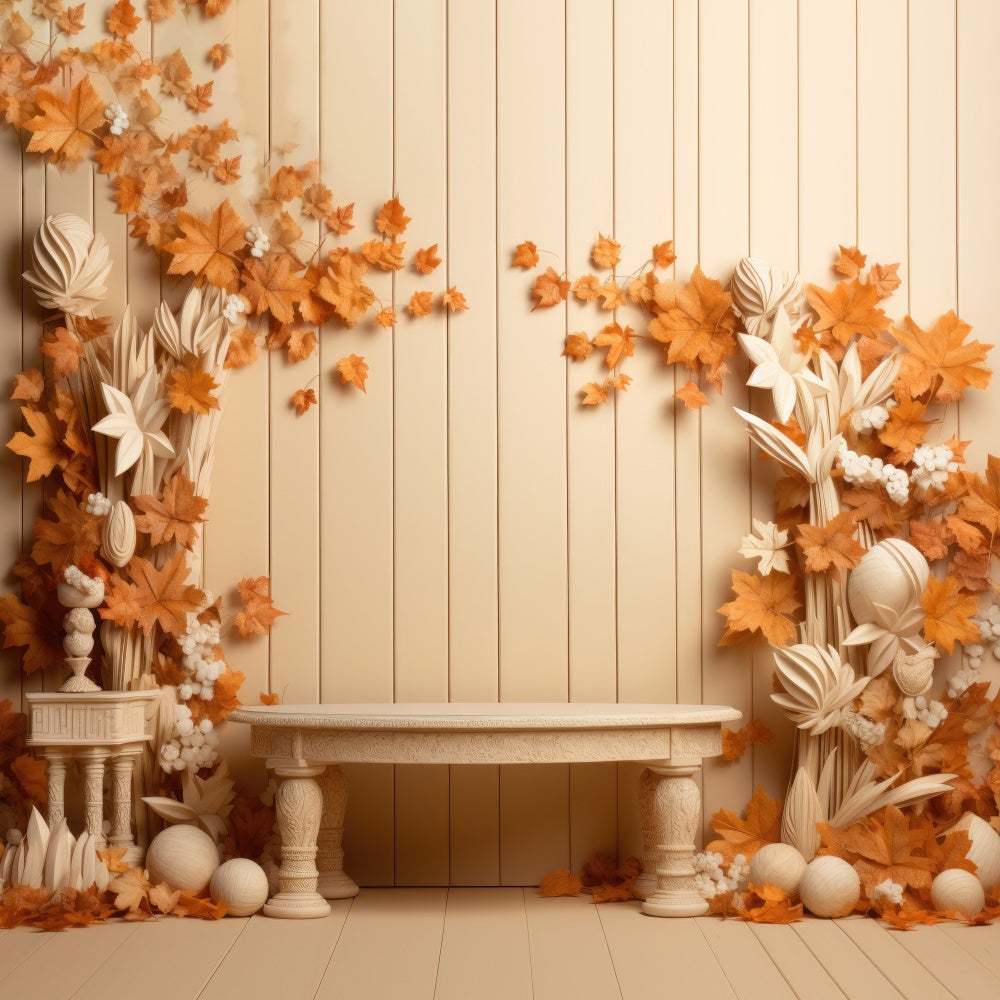 Autumn White and Orange Trees Backdrop BRP7-68