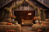 Autumn Wood House Flower Haystack Photography Backdrop BRP7-69