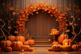 Fall Pumpkins Barn Lamps Backdrop for Photography BRP7-71