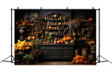 Fall Kitchen with Pumpkins Backdrop for Photography BRP7-72