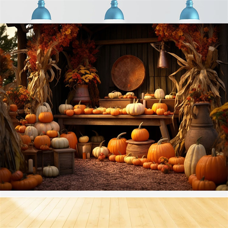 Fall Pumpkin Shop Backdrop for Photography BRP7-74