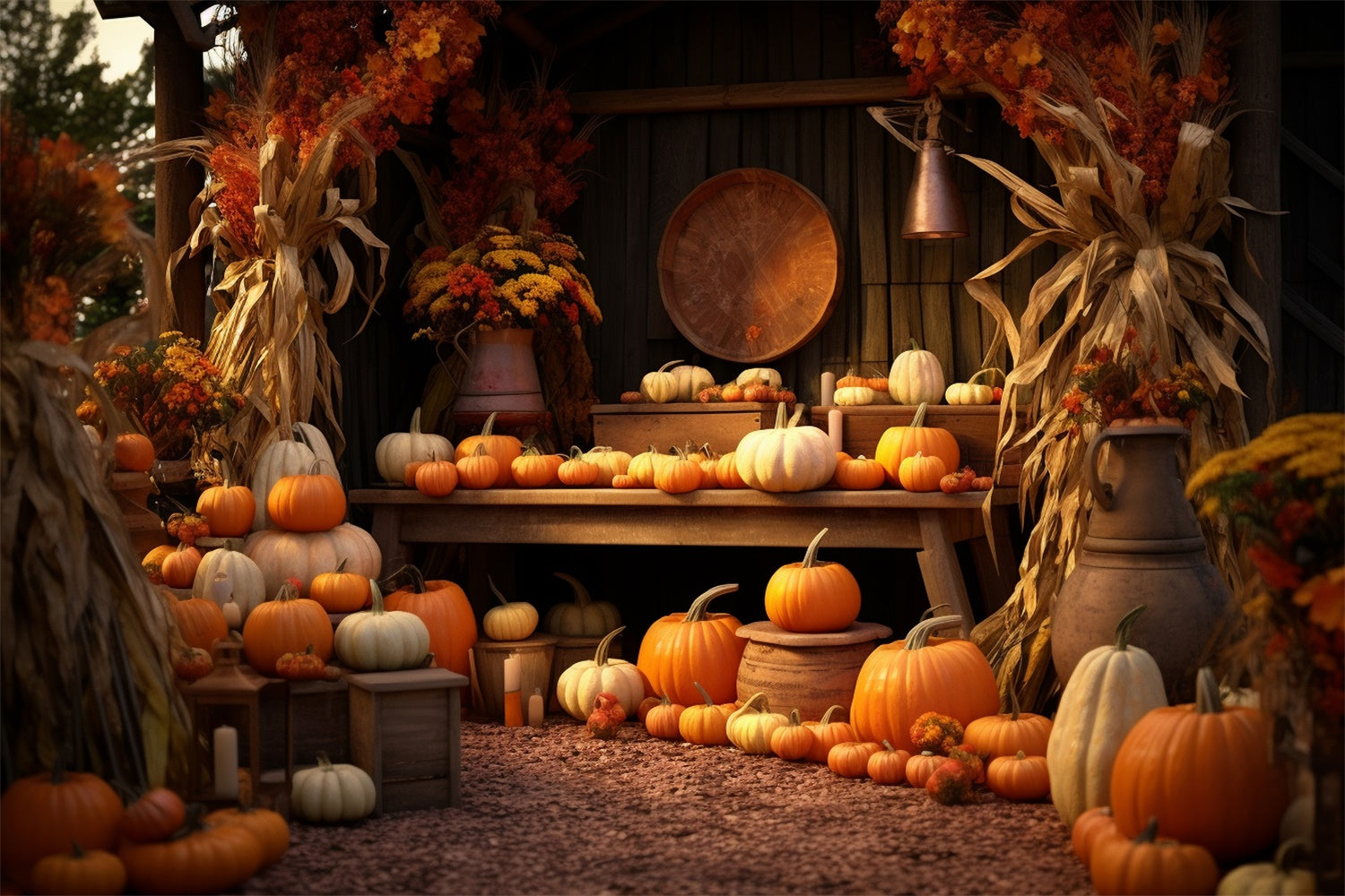 Fall Pumpkin Shop Backdrop for Photography BRP7-74