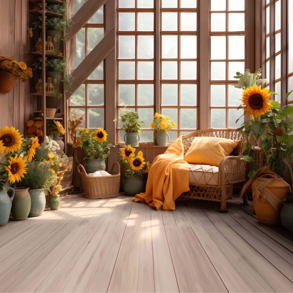 Fall Sunflower Room Backdrop for Photography BRP7-76