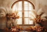 Autumn Flowers Reed Room Window Backdrop BRP7-85