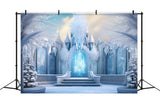 Icy Dreamland Christmas Castle Backdrop BRP8-104