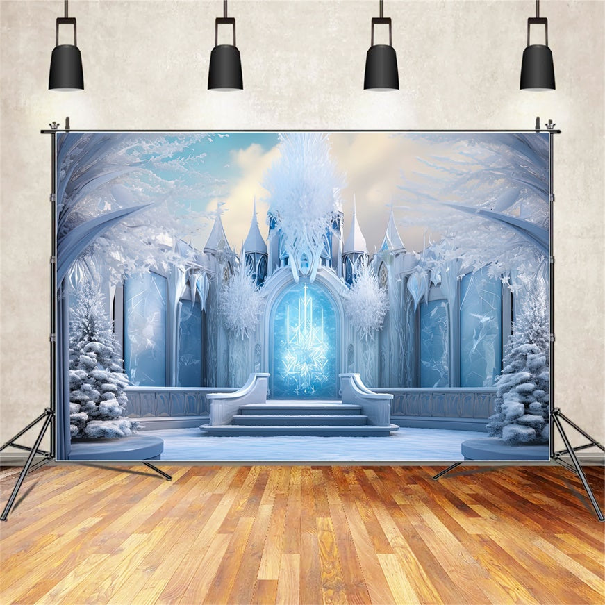 Icy Dreamland Christmas Castle Backdrop BRP8-104