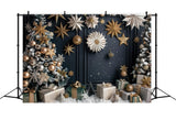 Christmas Tree Golden Ornaments Backdrop BRP8-12